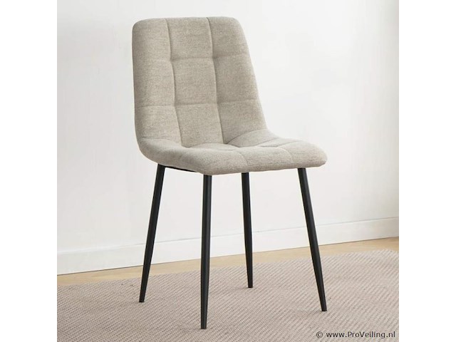 4x eetkamerstoel billy zonder arm - angus lichtgrijs - afbeelding 2 van  5