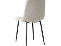 4x eetkamerstoel billy zonder arm - angus lichtgrijs - afbeelding 5 van  5