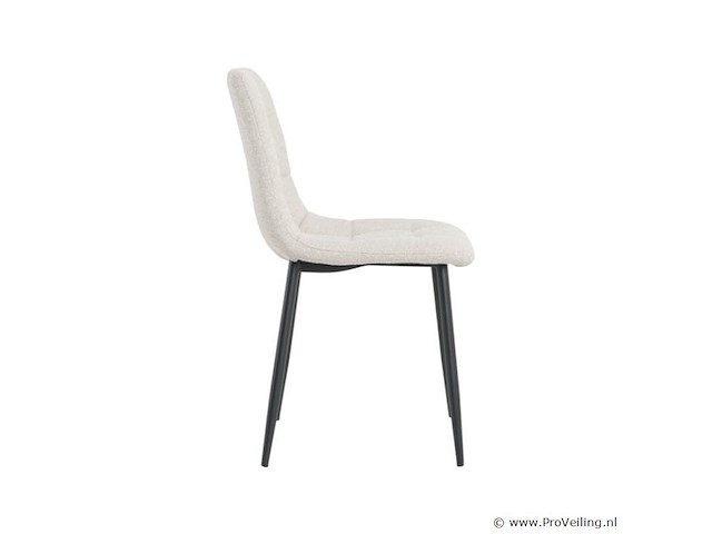 4x eetkamerstoel billy zonder arm - boucle alpine 01 beige - afbeelding 4 van  5