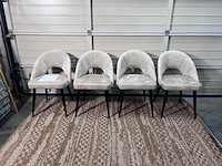 4x eetkamerstoel chenille, kave home, mael, beige - afbeelding 1 van  2