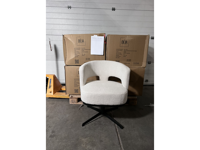 4x eetkamerstoel, déja living, léo, beige - afbeelding 2 van  4