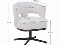 4x eetkamerstoel, déja living, léo, beige - afbeelding 6 van  10