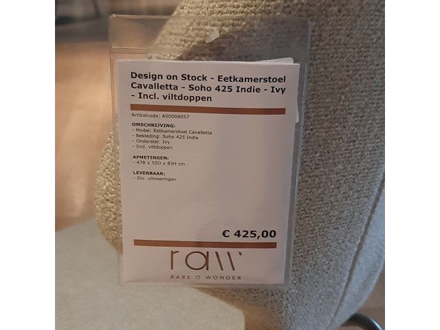 4x eetkamerstoel design on stock, cavalletta - afbeelding 2 van  8