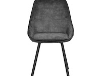 4x eetkamerstoel don zonder arm - draaibaar - adore donkergrijs / dark grey - afbeelding 4 van  5