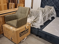 4x eetkamerstoel, draaibaar, groen - afbeelding 4 van  5