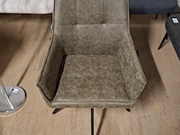 4x eetkamerstoel, draaibaar groen - afbeelding 3 van  4