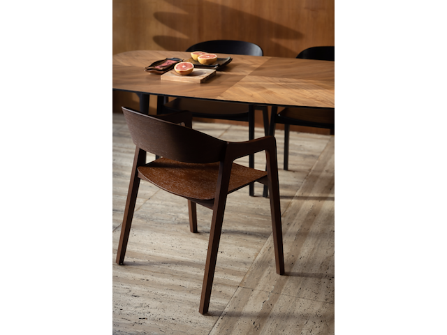 4x eetkamerstoel dutchbone, westlake, walnoot - afbeelding 1 van  5