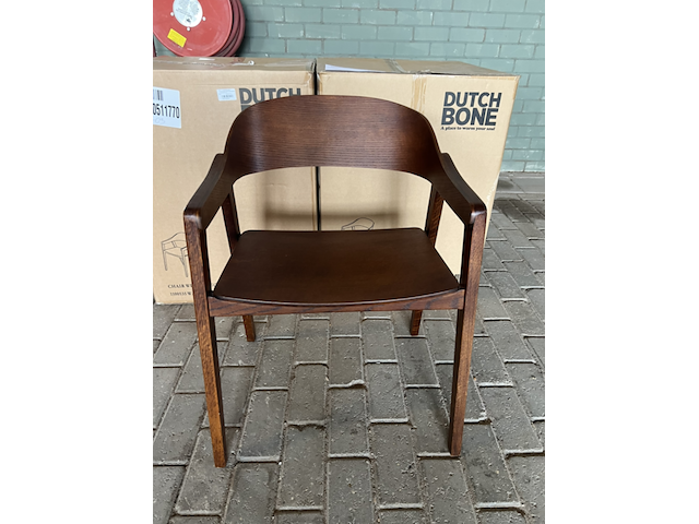 4x eetkamerstoel dutchbone, westlake, walnoot - afbeelding 3 van  5