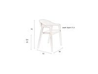 4x eetkamerstoel dutchbone, westlake, walnoot - afbeelding 4 van  5