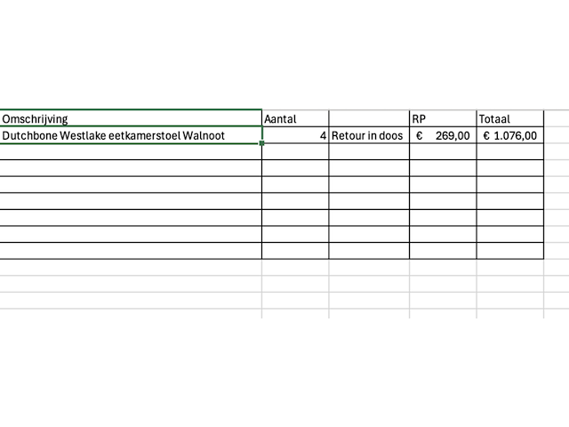4x eetkamerstoel dutchbone, westlake, walnoot - afbeelding 5 van  5