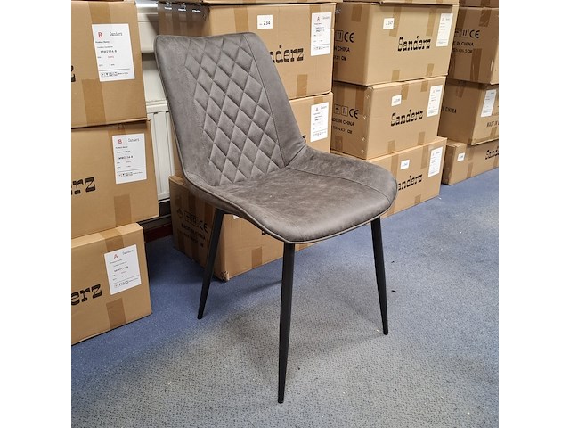 4x eetkamerstoel grijs - afbeelding 1 van  4