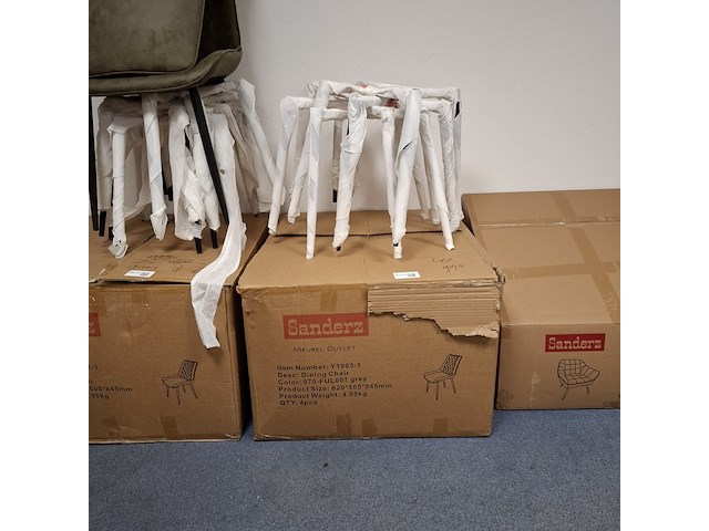 4x eetkamerstoel grijs - afbeelding 4 van  4