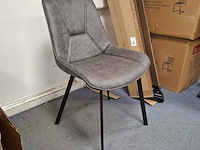 4x eetkamerstoel grijs - afbeelding 1 van  4