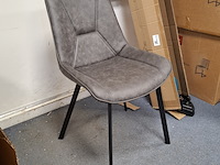 4x eetkamerstoel grijs - afbeelding 1 van  4