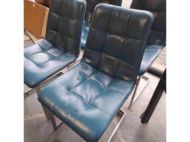 4x eetkamerstoel, h en h, blauw - afbeelding 2 van  5