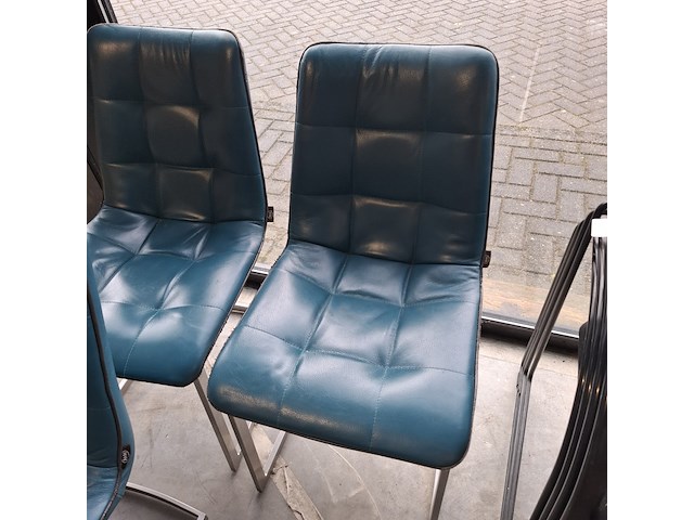 4x eetkamerstoel, h en h, blauw - afbeelding 4 van  5