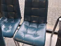 4x eetkamerstoel, h en h, blauw - afbeelding 4 van  5