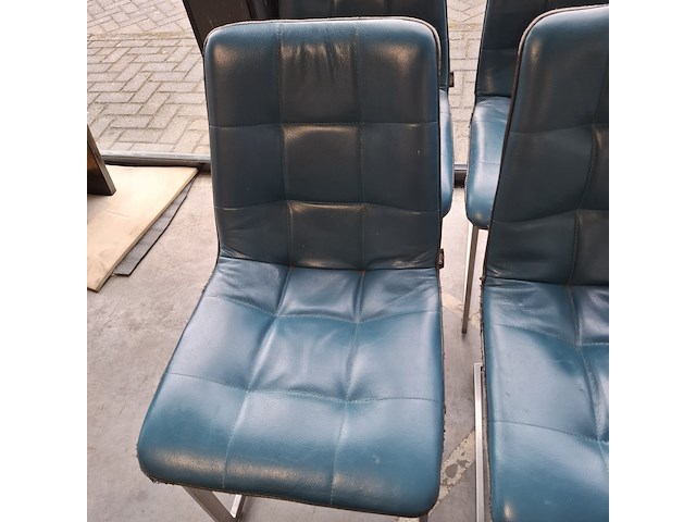 4x eetkamerstoel h&h, blauw - afbeelding 3 van  5