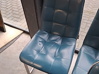 4x eetkamerstoel h&h, blauw - afbeelding 5 van  5