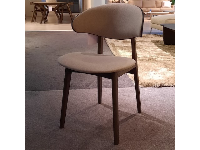 4x eetkamerstoel kristensen, ram, beige/mocca - afbeelding 1 van  7
