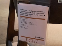 4x eetkamerstoel kristensen, ram, beige/mocca - afbeelding 2 van  7