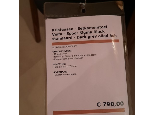4x eetkamerstoel kristensen, veifa, zwart - afbeelding 3 van  10
