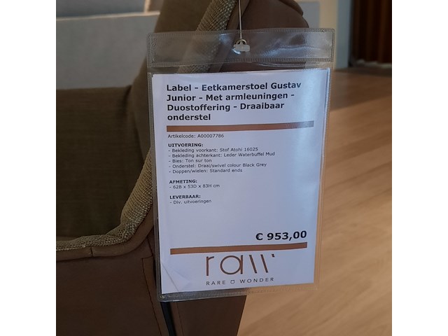 4x eetkamerstoel label, gustav junior, draaibaar - afbeelding 3 van  10