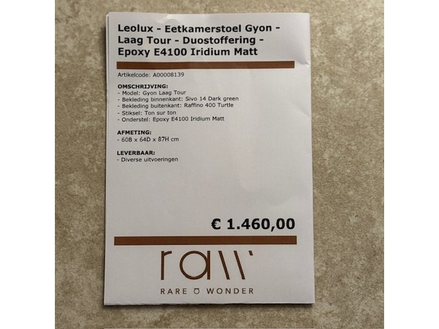 4x eetkamerstoel leolux, gyon, dark green, verrijdbaar - afbeelding 2 van  7