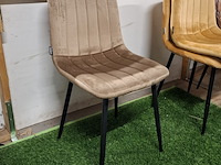 4x eetkamerstoel, lichtbruin - afbeelding 1 van  4