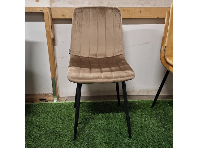 4x eetkamerstoel, lichtbruin - afbeelding 2 van  4