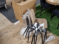 4x eetkamerstoel, lichtbruin - afbeelding 4 van  4