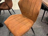 4x eetkamerstoel melissa, cognac - afbeelding 1 van  2