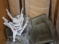 4x eetkamerstoel met armleuning, draaibaar groen - afbeelding 4 van  4