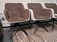 4x eetkamerstoel met armleuning, housecraft living, daley, beige/bruin - afbeelding 2 van  2