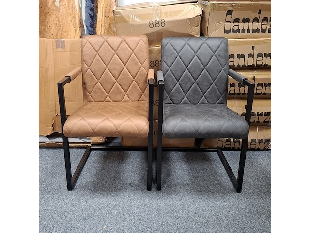 4x eetkamerstoel met armleuning - afbeelding 2 van  9