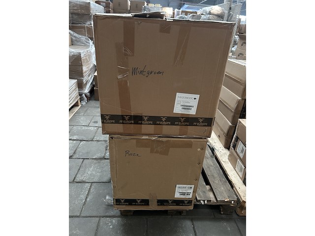 4x eetkamerstoel miadomodo, mintgroen, roze - afbeelding 1 van  3