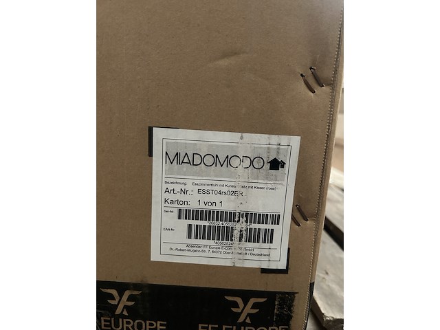 4x eetkamerstoel miadomodo, mintgroen, roze - afbeelding 3 van  3