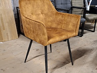 4x eetkamerstoel okergeel - afbeelding 1 van  4