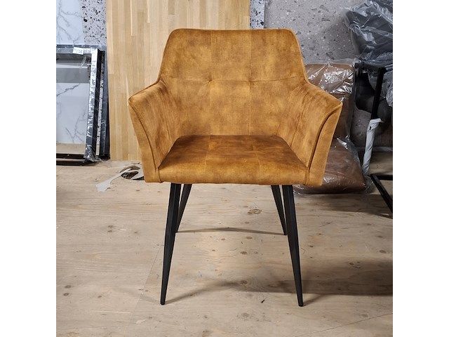 4x eetkamerstoel okergeel - afbeelding 2 van  4