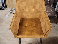 4x eetkamerstoel okergeel - afbeelding 3 van  4