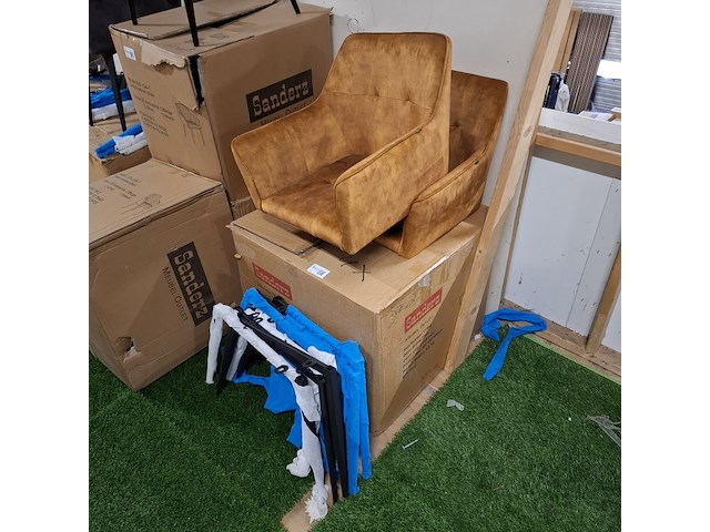 4x eetkamerstoel okergeel - afbeelding 4 van  4