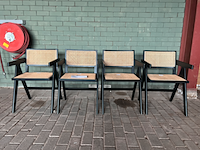 4x eetkamerstoel rattan/hout , woood, gunn, zwart / bruin - afbeelding 1 van  7