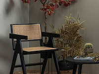 4x eetkamerstoel rattan/hout , woood, gunn, zwart / bruin - afbeelding 3 van  7