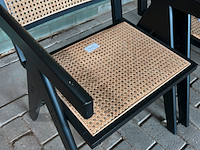 4x eetkamerstoel rattan/hout , woood, gunn, zwart / bruin - afbeelding 4 van  7