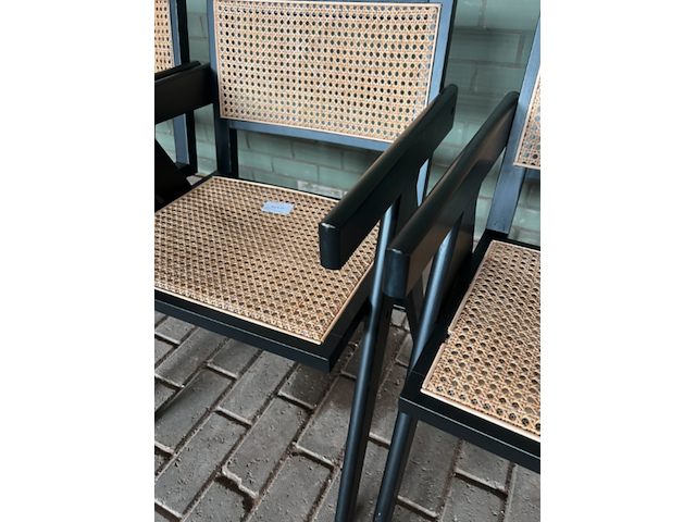 4x eetkamerstoel rattan/hout , woood, gunn, zwart / bruin - afbeelding 5 van  7