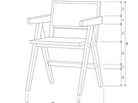 4x eetkamerstoel rattan/hout , woood, gunn, zwart / bruin - afbeelding 7 van  7
