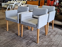 4x eetkamerstoel, sateliet, grijs