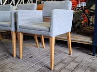 4x eetkamerstoel, sateliet, grijs - afbeelding 4 van  10