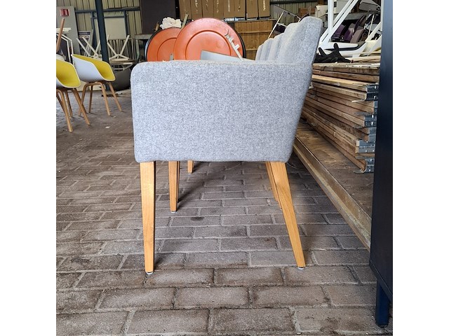 4x eetkamerstoel, sateliet, grijs - afbeelding 5 van  10