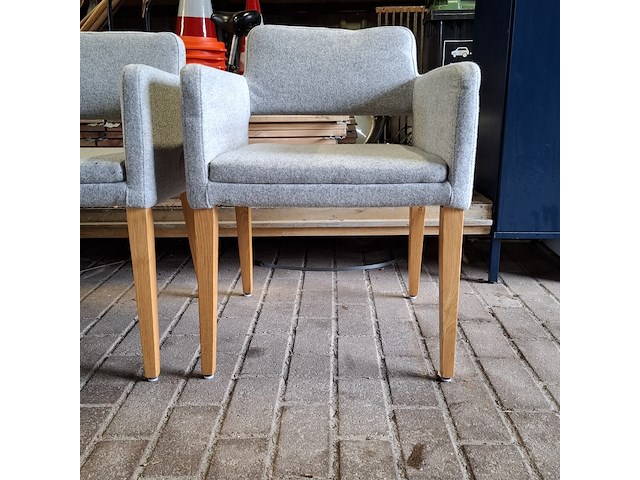 4x eetkamerstoel, sateliet, grijs - afbeelding 6 van  10